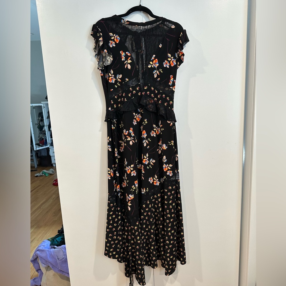 Floral Black Dress